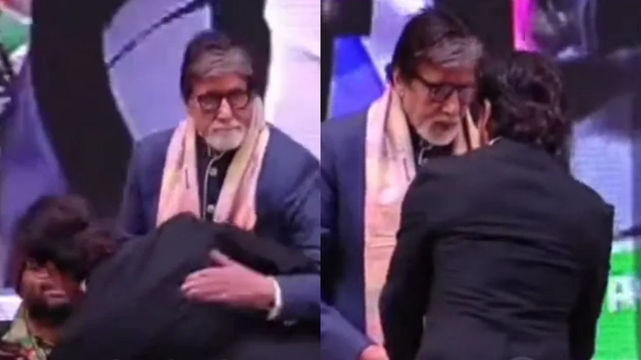 Shahrukh touched the feet of Amitabh Bachchan