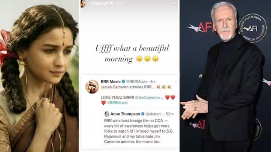 Alia Bhatt says ‘Uffff what a beautiful morning’ as James Cameron praises RRR, film wins 2 Critics Choice Awards