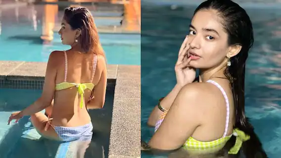 Anushka Sen Pics At the age of 20, wearing a bikini, Anushka Sen set the water on fire