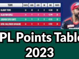 IPL Points Table 2023