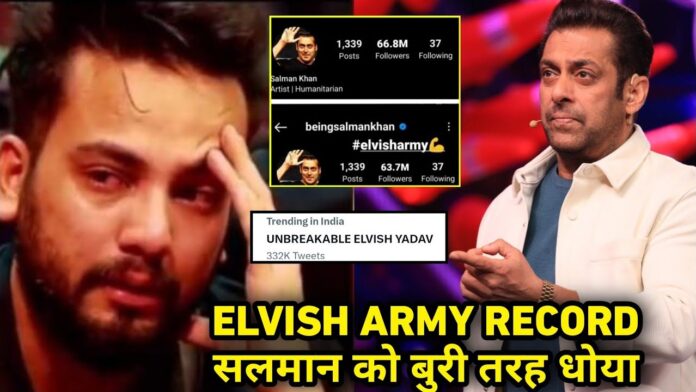 Bigg Boss Ott 2 Elvish army bashed salman khan on Twitter Salman Khan losses 4m followers on Instagram