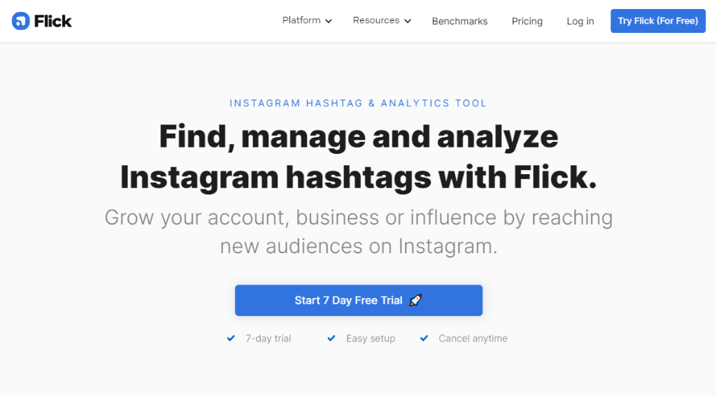 Flick — Instagram Hashtag & Analytics Tool