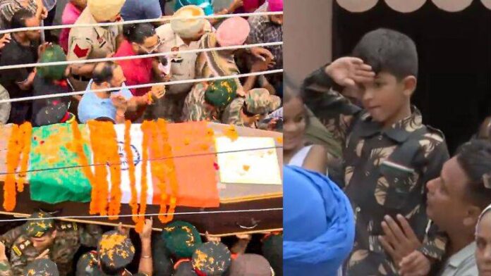Anantnag Attack Colonel Manpreet Singh Little Son Army Dress Last Salute