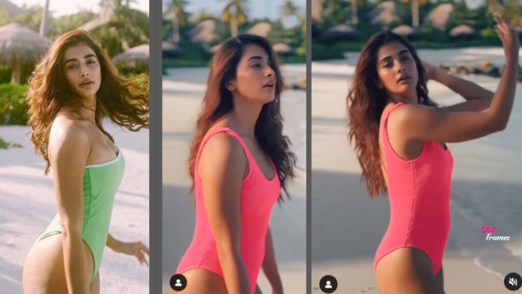 Pooja Hegde Slaying in a Pink Swimsuit