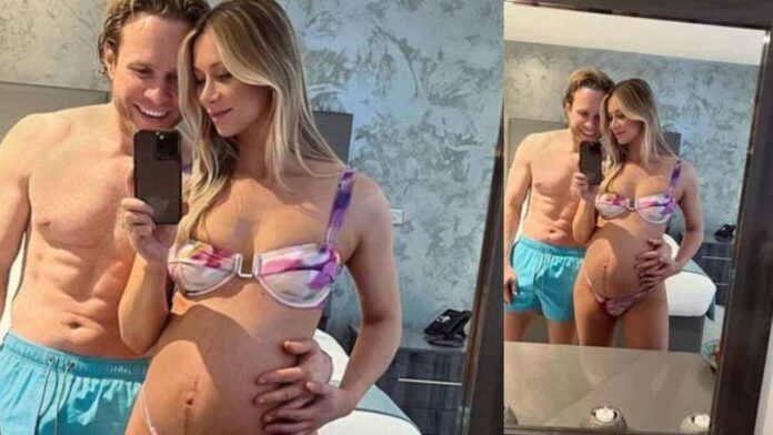 Olly Murs' Wife Amelia Flaunts Baby Bump in Bikini