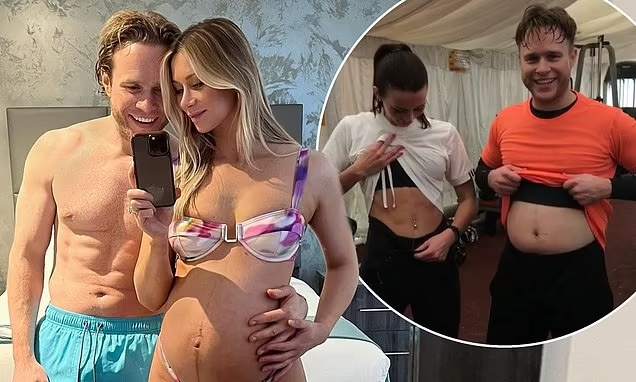 Olly Murs' pregnant wife Amelia tickles fans as she showcases her bump