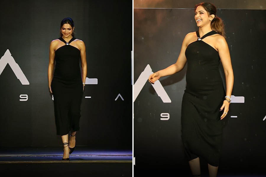 Deepika standing on the stage