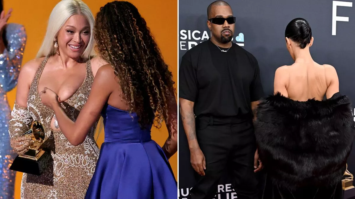 Beyonce, Kanye West and Bianca Censori at the Grammy Awards