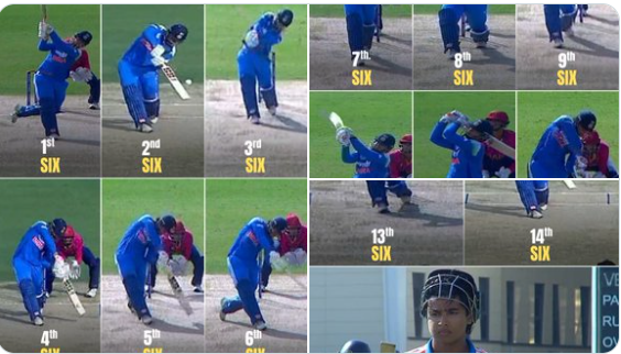 Vaibhav Suryavanshi 𝗼𝗻𝗹𝘆 𝘀𝗺𝗮𝘀𝗵𝗲𝗱 𝟭𝟰 𝘀𝗶𝘅𝗲𝘀